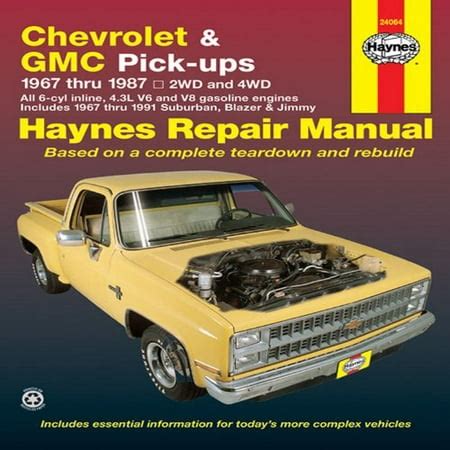Download Chevrolet  Gmc Pickups 1967 Thru 1987 Haynes Repair Manual By Chilton Automotive Books