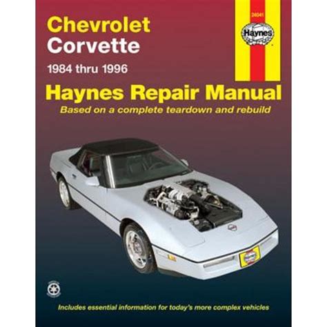 Full Download Chevrolet Corvette 1984 Thru 1996 By John Harold Haynes