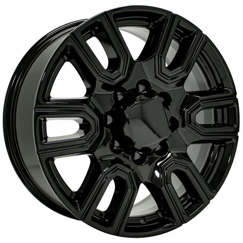 Chevy 2500 HD 20112018 Black Eight Lug 20" Wheels 8180