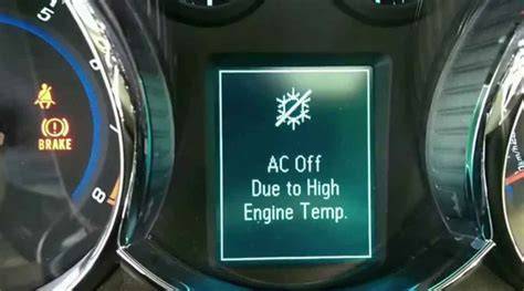 Chevy cruze warning ac off due to high engine temp.  Suddenly, the AC stops working.  ...