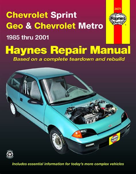 Chevy geo metro 01 repair manual. - Pasco scientific student manual answers conductors.