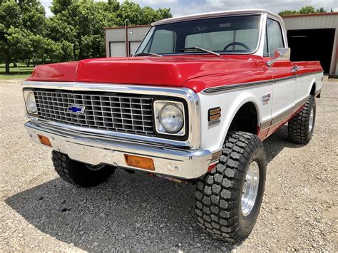 Description. 350 V8, MUNCIE 4-SPEED, PWR BRAKES/STEER, FRONT DISCS, ORIGNL FCTRY COLOR COMBO! The 1971 Chevrolet K20 4x4 is a truck built for extra duty, and so when you want your vintage truck to also be a tough one, it's great to find one that has been used to the fullest. But as you dig deeper into this unique machine, you'll also see …
