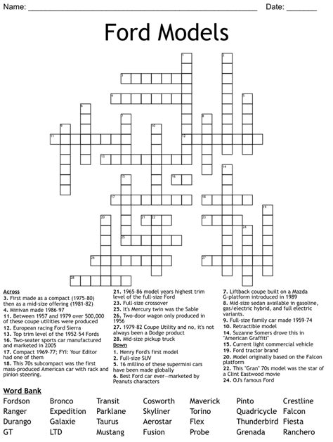 Chevy sedans wsj crossword. The Crossword Solver found 30 answers to "Chevy sedan", 6 letters crossword clue. The Crossword Solver finds answers to classic crosswords and cryptic crossword puzzles. Enter the length or pattern for better results. Click the answer to find similar crossword clues . Enter a Crossword Clue. 