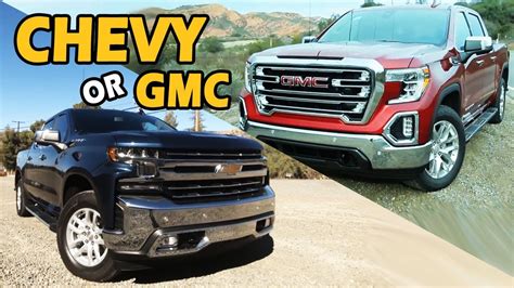 Chevy vs gmc. Tim Esterdahl March 20, 2023. Comparing the Chevy Silverado High Country vs GMC Sierra Denali Ultimate reveals just how much you get for an extra $16,000. Both of these GM trucks have nicer materials, advanced driver and safety features and more standard options than a lower trim truck. They seem similar, yet putting them on video next to … 