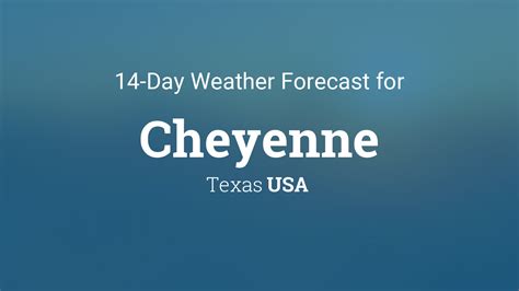 Cheyenne weather 14 day forecast accuweather tomorrow. .  ...