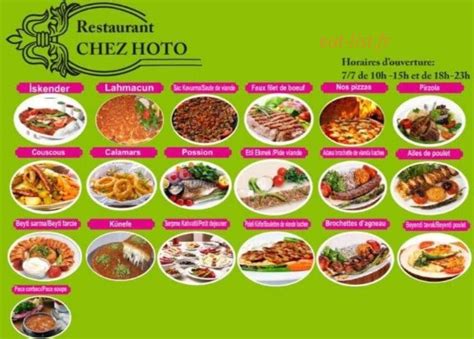 Chez hoto Mulhouse menu