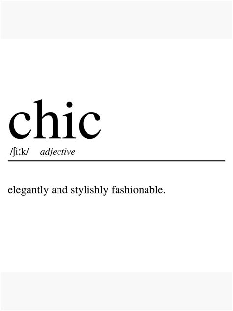 Chic meaning in English