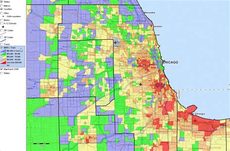Chicago, Illinois Census Tract GIS Map Data City of Chicago