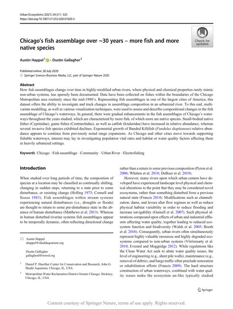 Chicago’s fish assemblage over ~30 years – more fish and …