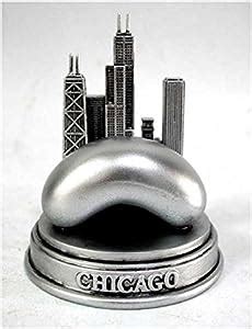 Chicago Bean and Skyline Pewter-Look Paper Weight - 3 1/2 in.