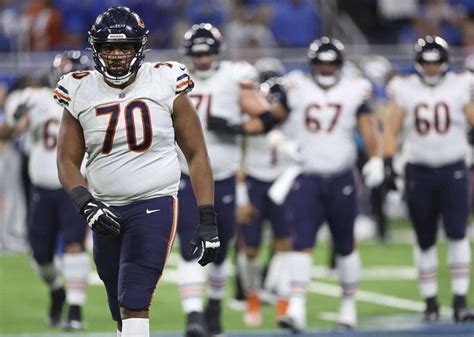 Chicago Bears’ evaluation of ‘ascending’ LT Braxton Jones will play into offseason moves — and his test against Myles Garrett was big