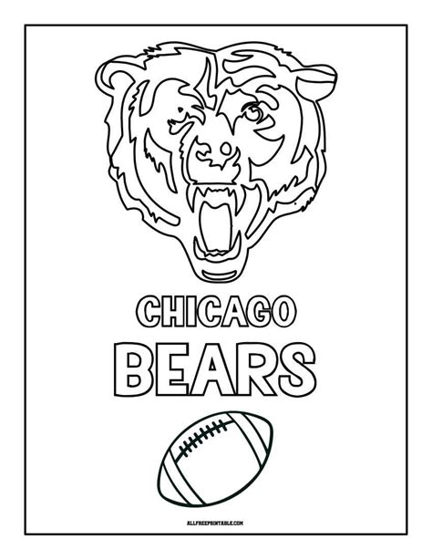 Chicago Bears Coloring Page
