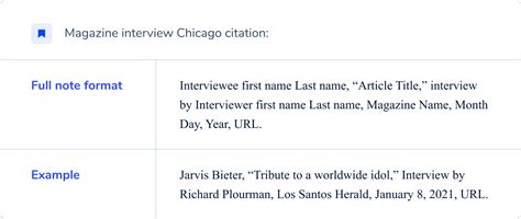 Chicago Citation Style: Interviews & Personal Communications