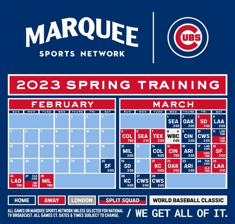 Chicago Cubs Spring Training Schedule 2024 A Comprehensive Guide for