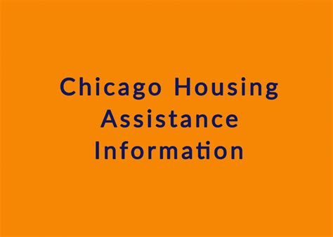 Chicago Housing Assistance Portal—chi.gov/housinghelp