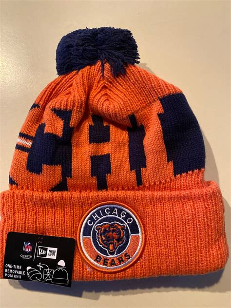 Get all the very best Chicago Bears Hats you will find online. ... Girls Youth New Era Navy Chicago Bears Toasty Cuffed Knit Hat with Pom. Ships Free. $21.99 $ 21 99. 