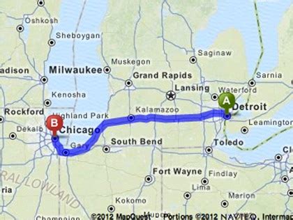 Chicago il to detroit mi. The total driving distance from Detroit, MI to Chicago, IL is 281 miles or 452 kilometers. Your trip begins in Detroit, Michigan. It ends in Chicago, Illinois. If you are planning a road trip, you might also want to calculate the total driving time from Detroit, MI to Chicago, IL so you can see when you'll arrive at your destination. 
