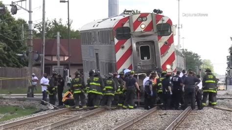 A pedestrian was struck by a Metra Electric train Thursday m