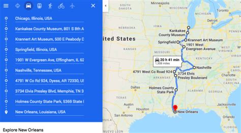 Chicago to new orleans. 10:00 am start in Chicago. drive for about 2 hours. 12:14 pm Champaign. stay for about 1 hour. and leave at 1:14 pm. drive for about 1.5 hours. 2:50 pm Altamont. stay for about 1 hour. and leave at 3:50 pm. 