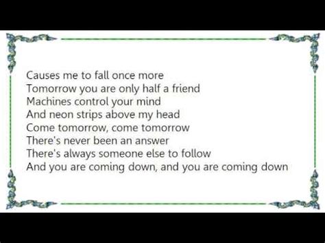 Chicane - Come Tomorrow Lyrics SongMeanings