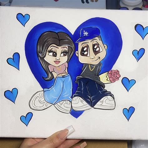 If you are interested in buying a custom couple artwork follow dona perfecta on ig!! ig: donaperfectaa https://linktr.ee/Aloe_vera10#chicanos #couples #sza .... 