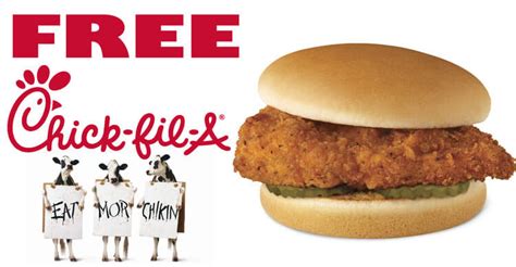 Chick fil a free chicken sandwich. Chick-fil-A® Chicken Sandwich $5.09. Order Pickup Order Delivery. Catering also available. 420 Calories. 18g Fat. 41g Carbs. 29g Protein. Show full nutrition & allergens information for this product Nutrition values are per Sandwich *Prices vary by location. Nutrition information is calculated using standard product formulations and ... 