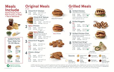 Chick fil a menu 2022. Chick-fil-A Nutrition Info & Calories [Updated Aug 2023] Chick-fil-A has served tantalizingly tender chicken patties, sandwiches, strips and nuggets for nearly seven decades, giving customers a healthy and filling meal for a fair price. Many place chicken on a pedestal above beef, steak, sausage, bacon and any other red meats, because they’re ... 