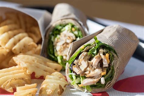 Chick-fil-A ® Cool Wrap $8.65 Order Pickup Order Delivery. Catering also available. 660 Calories 45g Fat 32g Carbs 43g Protein Show full nutrition .... 