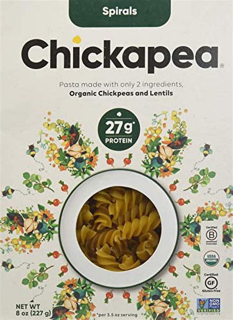 Chickapea - Organic Chickpea Spirals Pasta - 8 oz.