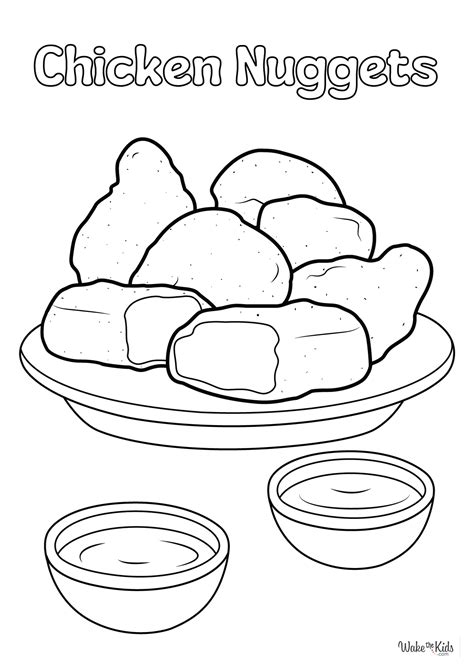 Chicken Nuggets Coloring Pages Coloring Pages