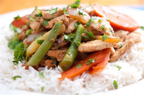 Chicken Stir-fry With Peanut Sauce Over Rice Recipe SELF