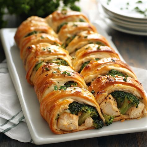 Chicken and Broccoli Braid