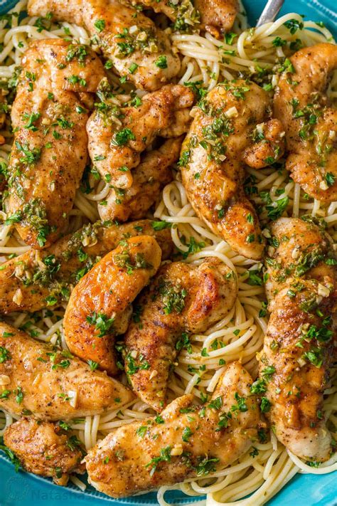 Chicken and linguine get the Scampi treatment