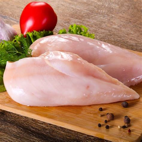 Chicken breast fillet. Boneless. These are your classic chicken breasts that will be suitable for most food-based fowl forays in the kitchen. An average chicken breast weighs 174 g, or about 6 ounces (oz). But sizes ... 