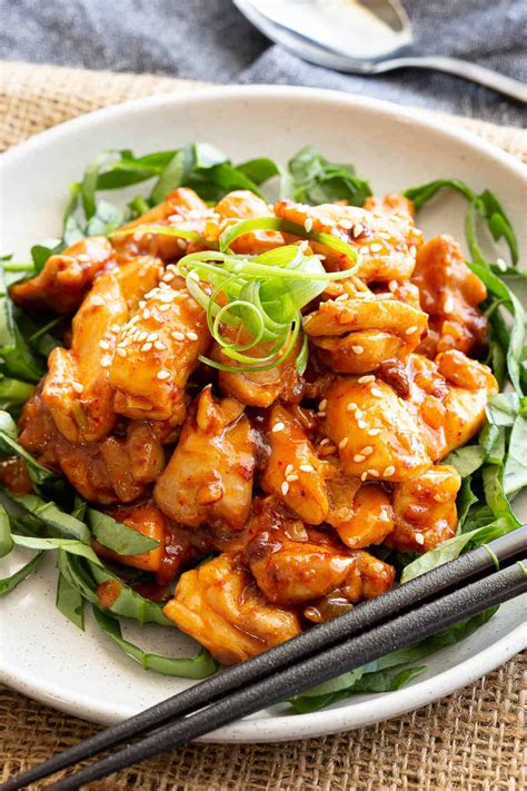 Chicken bulgogi. Strips of chicken breast brown up quickly with healthy bell peppers, onion, and homemade seasoning. (And we’ll give you tips on how to slice the chicken without slicing your finger... 