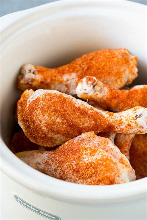 Chicken drumsticks in crock pot. Instructions. In a small bowl, combine seasonings. Place chicken drumsticks in a large greased crock-pot. Sprinkle evenly with the seasoning … 