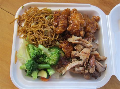 Chicken teriyaki panda express. This place has good friendly service.Usually order the orange chicken, broccoli, and beef rice noodles, honey walnut shrimp, Kung pao chicken are really good. Portion size are fair. They have an assorted of drinks, I don't like boa drinks but the pomegranate, pineapple, lemonade juice is great .The management stated in April they were going to have 