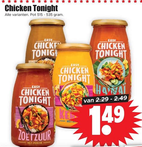 Chicken tonight 515-535g aanbieding bij Dirk - folderz.nl