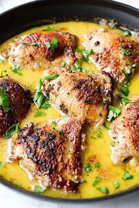 Chicken with Mustard & Créme Fraiche – Bar & Kitchen