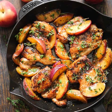 Chicken with Peaches - 30-Minute One-Pan Meal - Julia