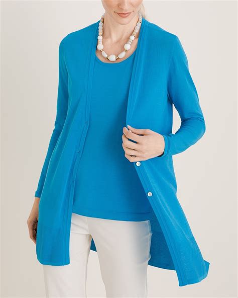 570348277. The Summer Romance Abstract Cardigan is the lightweight top layer you need for the season. This long sleeve open neck top layer is made from slightly sheer cotton-blend fabric that you'll find is the perfect weight for the summer months. Plus, it's designed with pointelle stitching for an upscale look and a longer front for versatile .... 