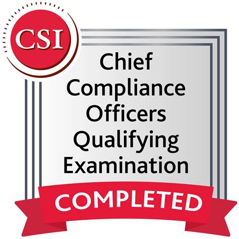 Chief Compliance Officers Qualifying Examination (CCO) …