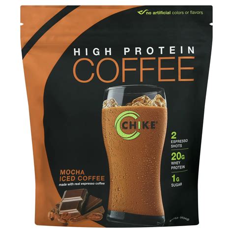 Chike high protein coffee. Chike High Protein Iced Coffee. Chike's High Protein Iced Coffee supplies 2 shots of real espresso coffee and 20g of non-GMO whey protein to start your day. Each serving has … 