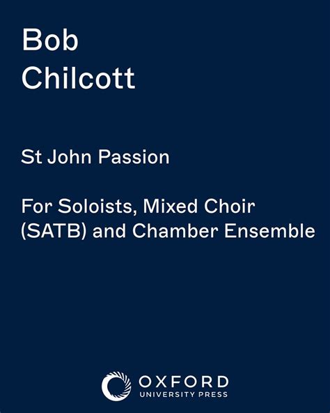 Chilcott, Bob: St John Passion Presto Music