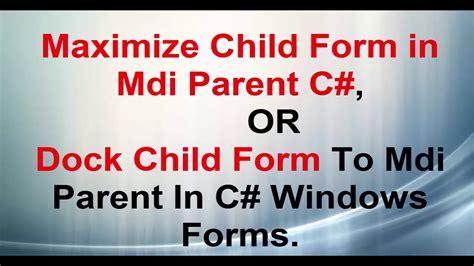 Child Form maximizes automatically. Why? - C# / C Sharp