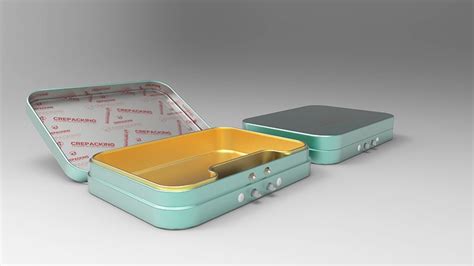 Child Resistant Hinged Lid Recyclable Tin Containers