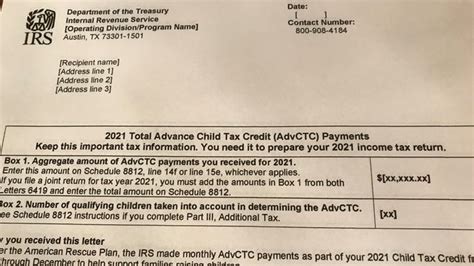 Child Tax Credit Update: What is IRS Letter 6419?