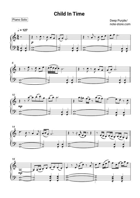 Child in Time Sheet Music Child in Time Score •