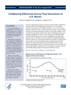 Childbearing Differences Among Three Generations …