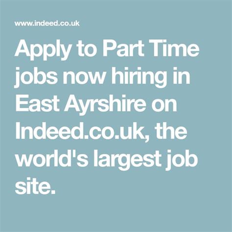 Childcare Jobs in East Ayrshire - 2024 Indeed.com